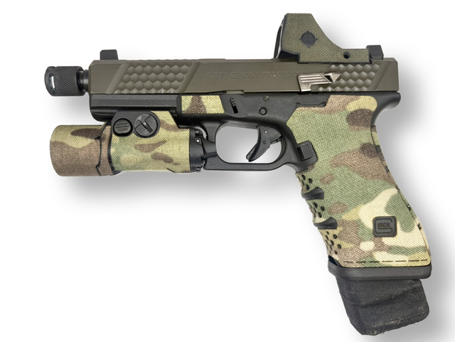 Cordura 1000D grip wrap on the Glock 17 — Combat Textiles