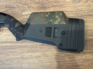 Magpul SGA stock wrapped in Flecktarn Cordura 1000D on a Mossberg 500 — Combat Textiles