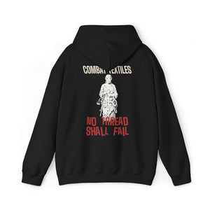No Thread Shall Fail hoodie in black — Combat Textiles