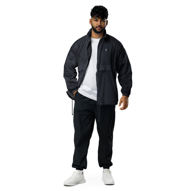 CTX Scout Windbreaker — Navy, worn, front — Combat Textiles