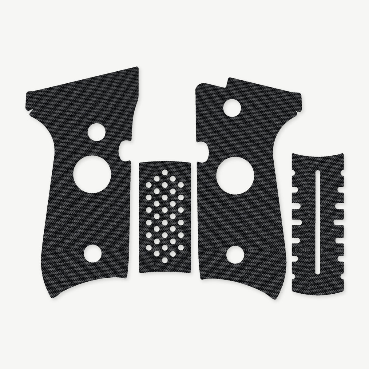 Grip Kit for Beretta 92FS - die-cut Cordura 1000D kit pieces in Black - Combat Textiles