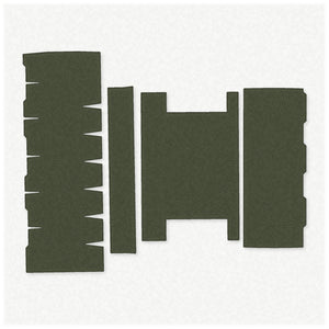Streamlight ProTac Rail-Mounted HL-X light wrap kit outline, OD Green