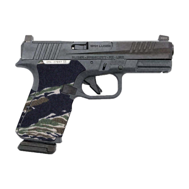 Ruger RXM (Compact) Cordura grip wrap, Tiger Stripe (Green/Black) (Compact)