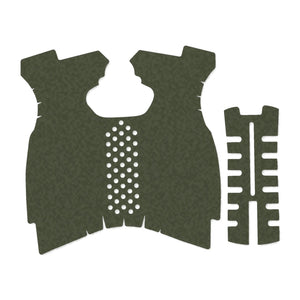 Springfield XDM 9mm/.40 S&W (Full Size) grip wrap kit outline, OD Green