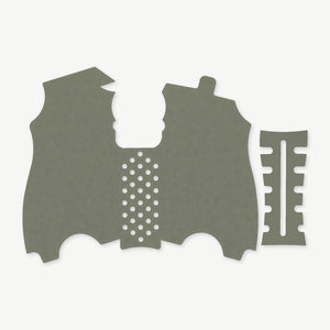 Grip Kit for HK USP Compact (9mm/.40 S&W/.357 SIG) - die-cut Cordura 1000D kit pieces in OD Green - Combat Textiles