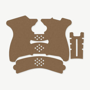 Grip Kit for Springfield XDS Mod.2 - die-cut Cordura 1000D kit pieces in Coyote - Combat Textiles