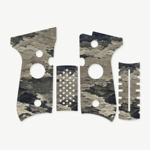 Grip Kit for Beretta 92FS - die-cut Cordura 1000D kit pieces in A-TACS iX - Combat Textiles