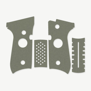Grip Kit for Beretta 92FS - die-cut Cordura 1000D kit pieces in OD Green - Combat Textiles