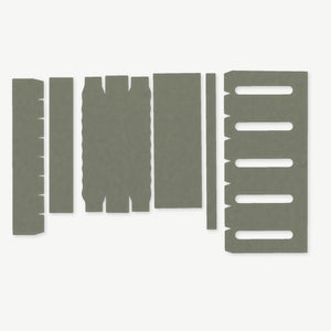 Light Wrap Kit for Modlite 18650 Rifle Light (PLHv2, v3/OKW v2) - die-cut Cordura 1000D kit pieces in OD Green - Combat Textiles