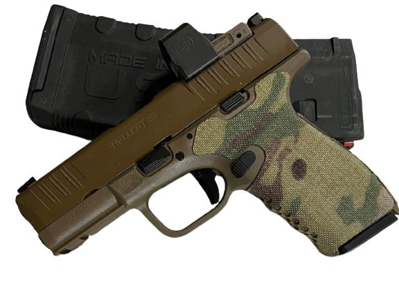 Cordura 1000D grip wrap on the Springfield Hellcat Pro — Combat Textiles
