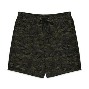 CTX Board Shorts — Camo Black, front