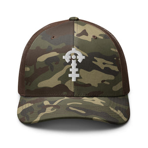 Combat Textiles Field Cap — Camo — Camo / Brown, front — Combat Textiles