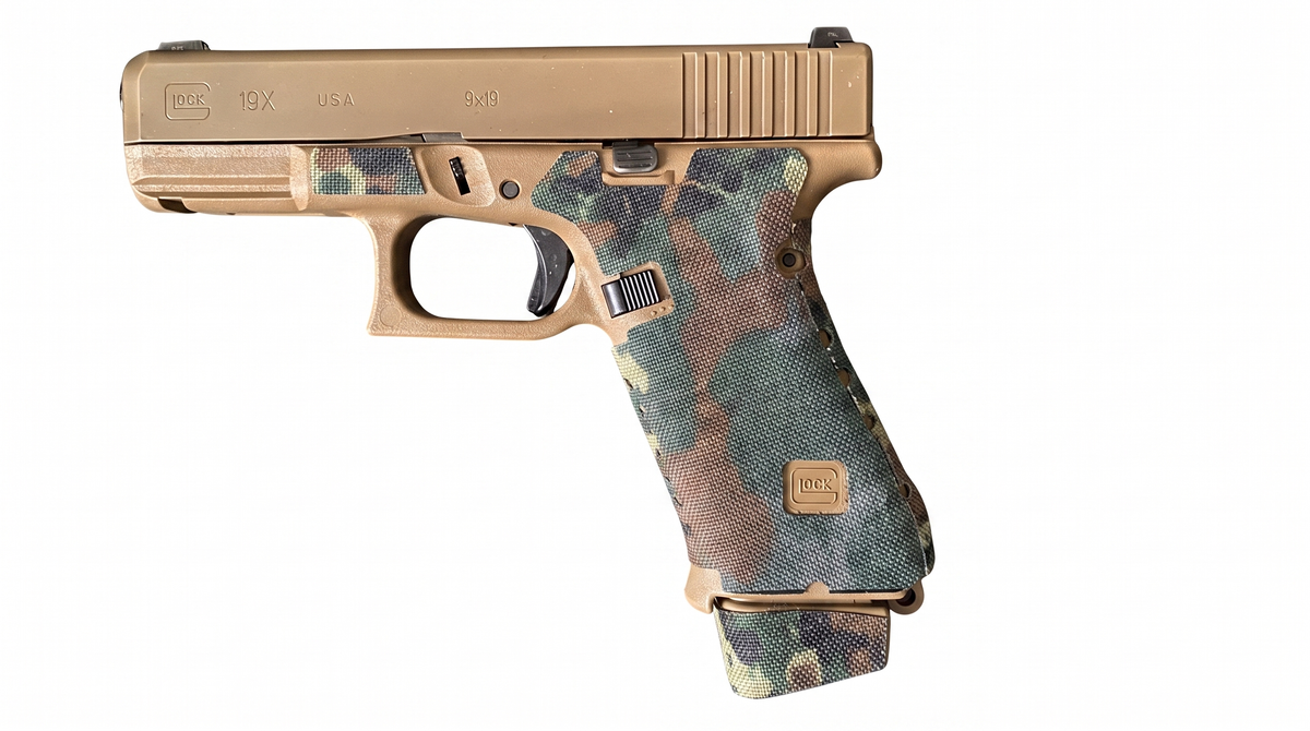Glock 19X Cordura 1000D grip wrap in Flecktarn — Combat Textiles