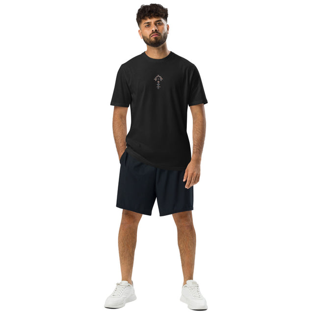 Combat Textiles Alpha T-Shirt — Black, worn, front — Combat Textiles