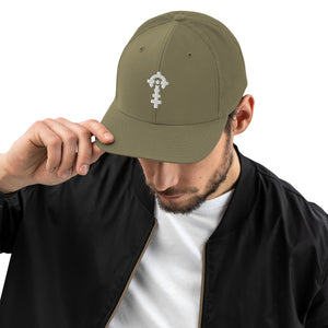 Combat Textiles Snapback — Loden, worn, front — Combat Textiles