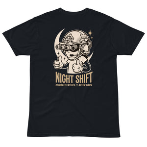 Night Shift Tee — Navy, back — Combat Textiles