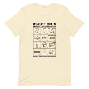 The Grid Tee — Natural, front — Combat Textiles