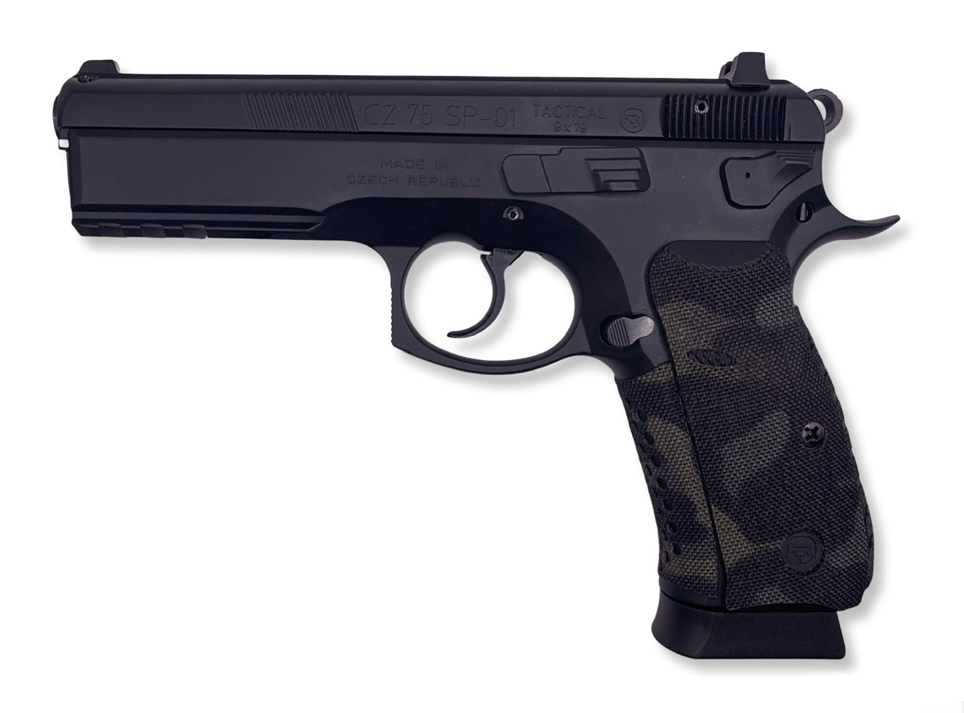 Cordura 1000D grip wrap on the CZ 75 SP-01 — Combat Textiles