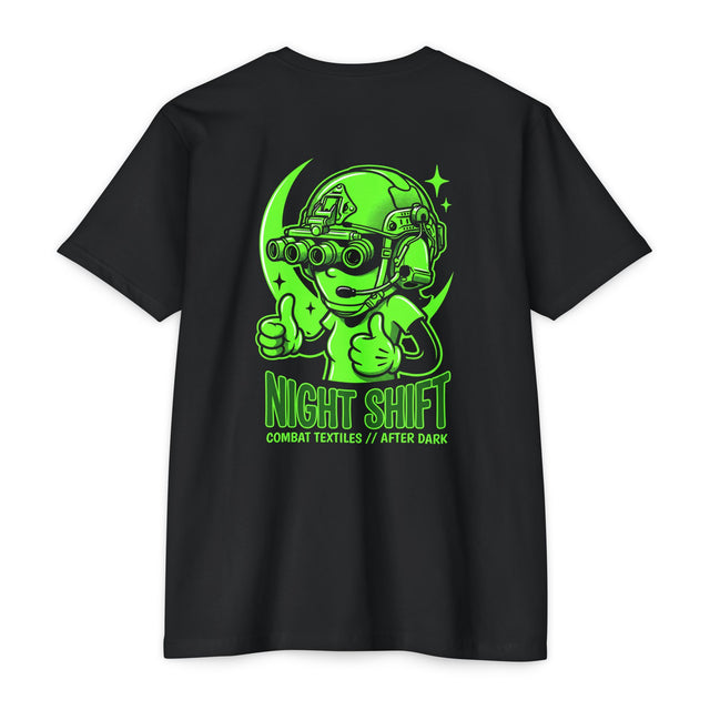 Night Shift Tee, Night Vision Edition, in black — Combat Textiles