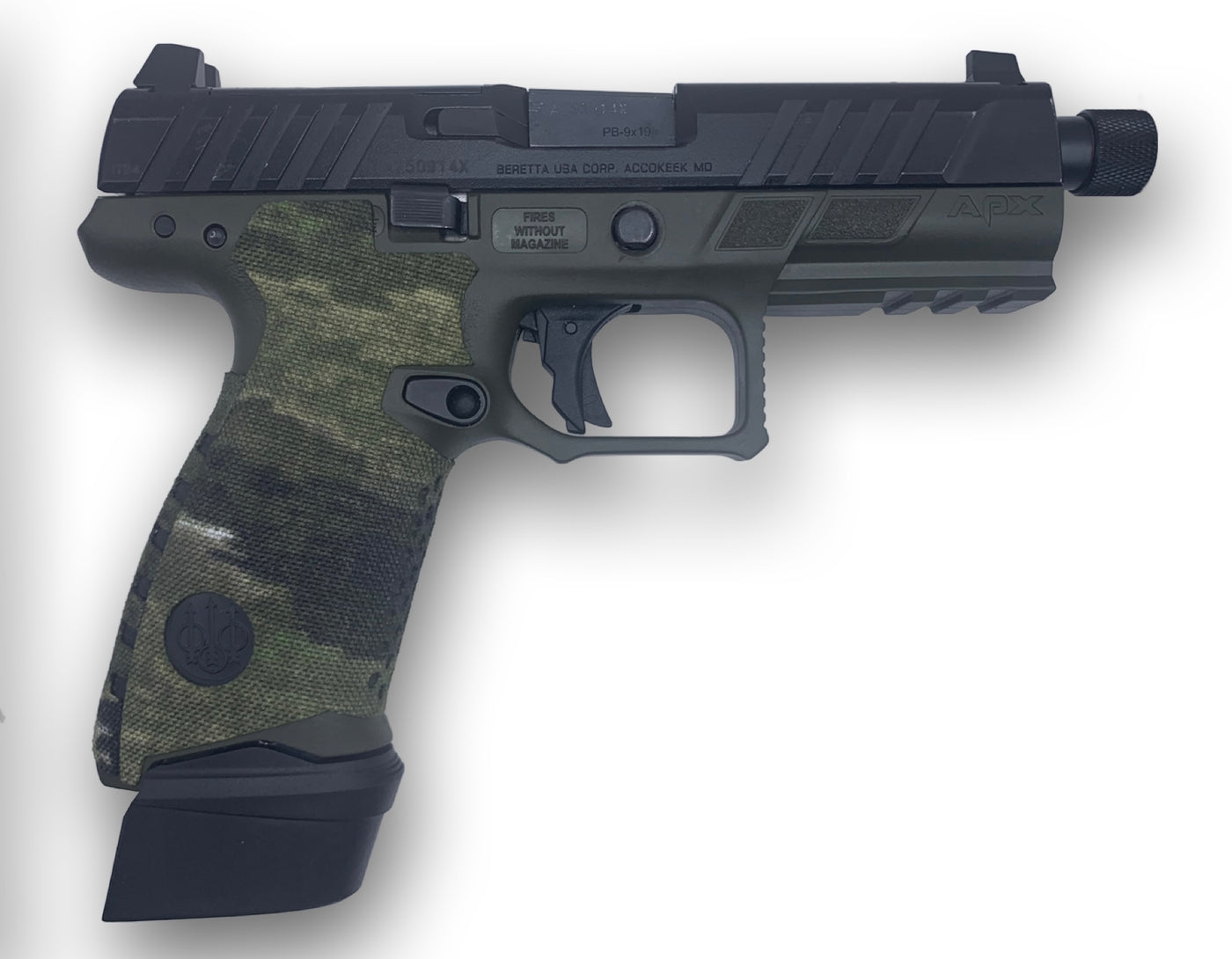 Cordura 1000D grip wrap on the Beretta APX A1 Full Size — Combat Textiles