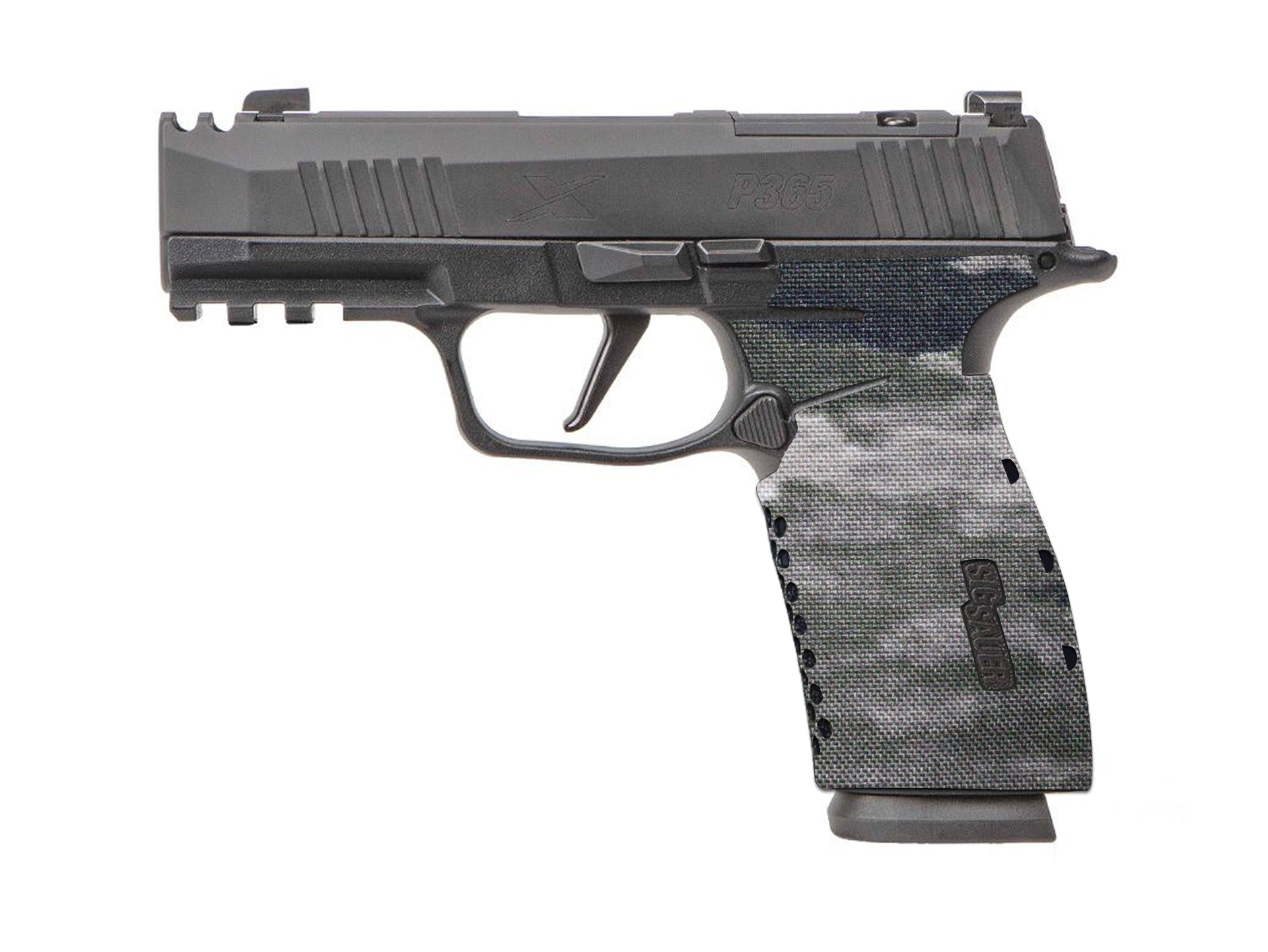 SIG P365X-Macro Cordura 1000D grip wrap in A-TACs iX — Combat Textiles