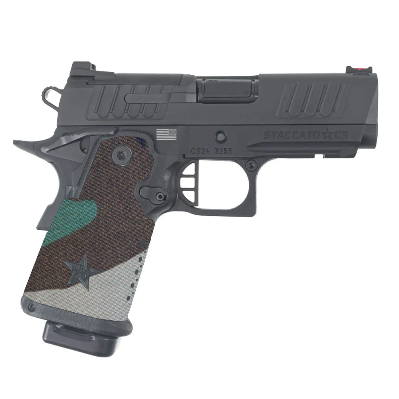 Staccato CS Cordura 1000D grip wrap in M81 Woodland — Combat Textiles