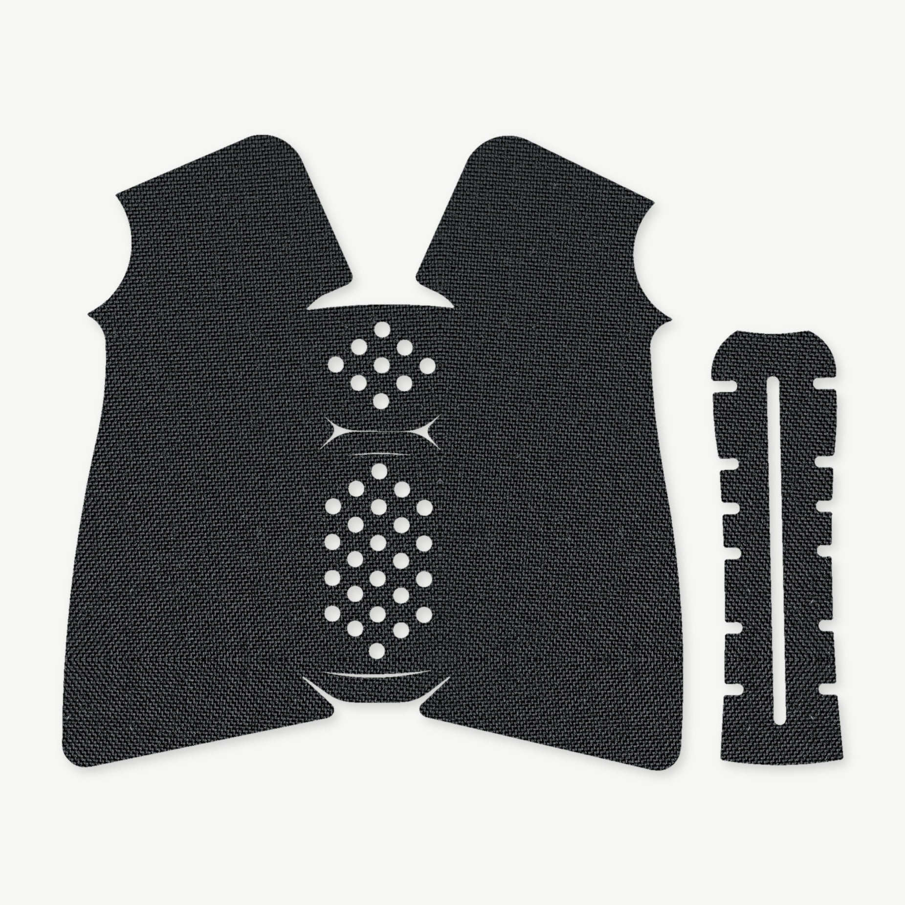 Grip Kit for A2 Pistol - die-cut Cordura 1000D kit pieces in Black - Combat Textiles