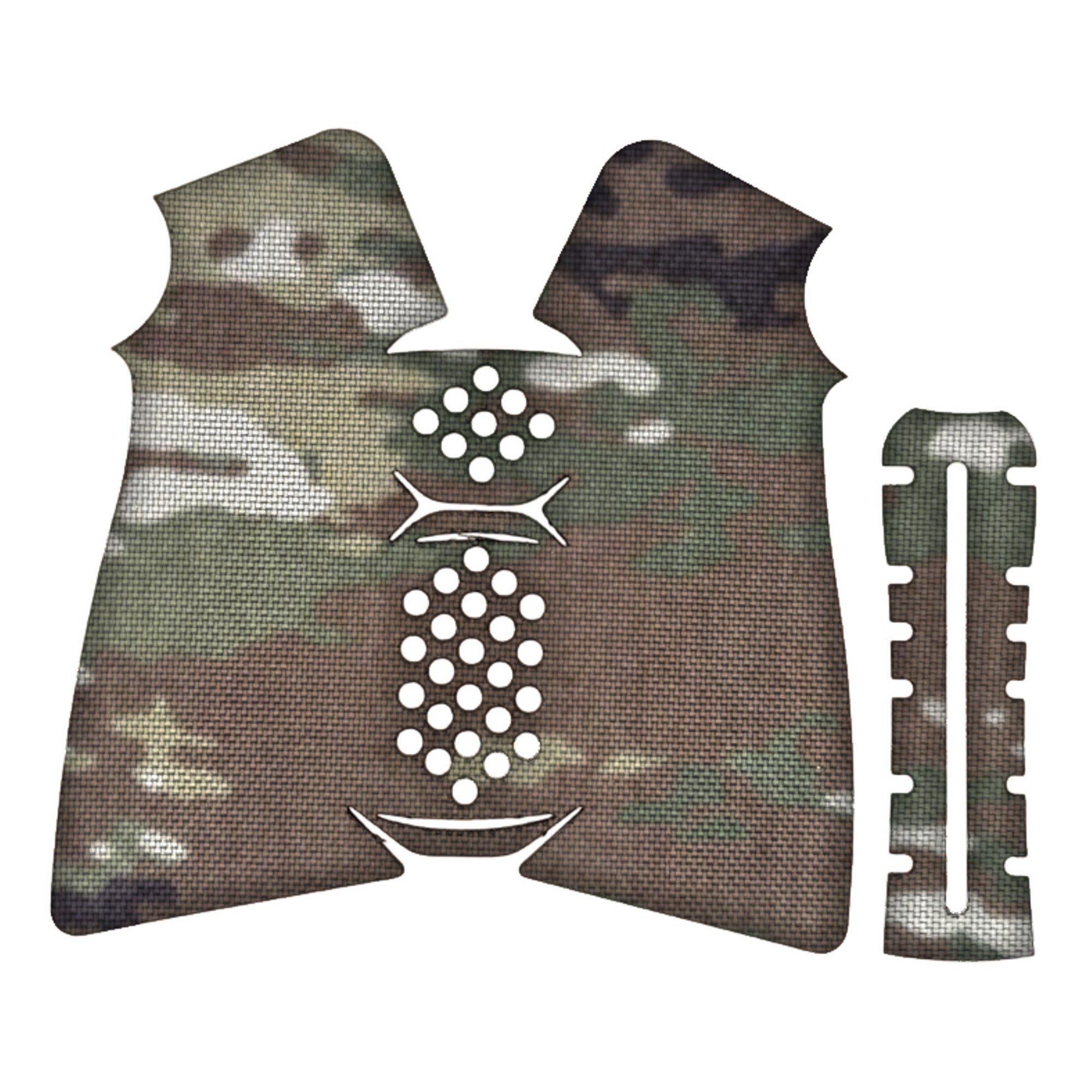 A2 Pistol grip wrap kit outline, MultiCam