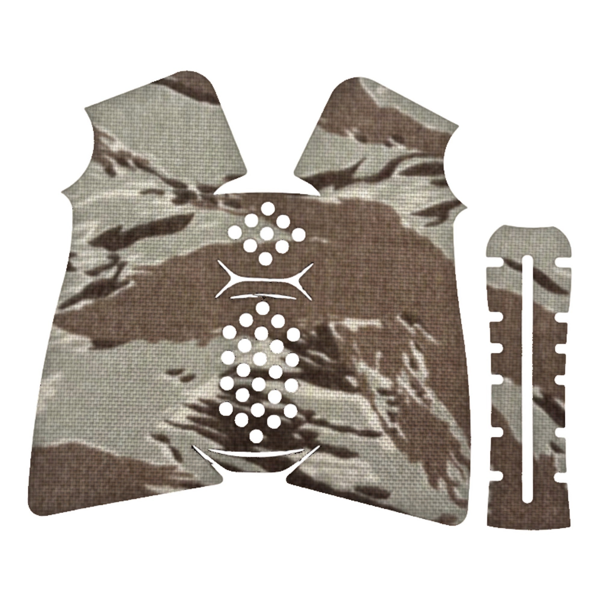 A2 Pistol grip wrap kit outline, Tiger Stripe (Desert)