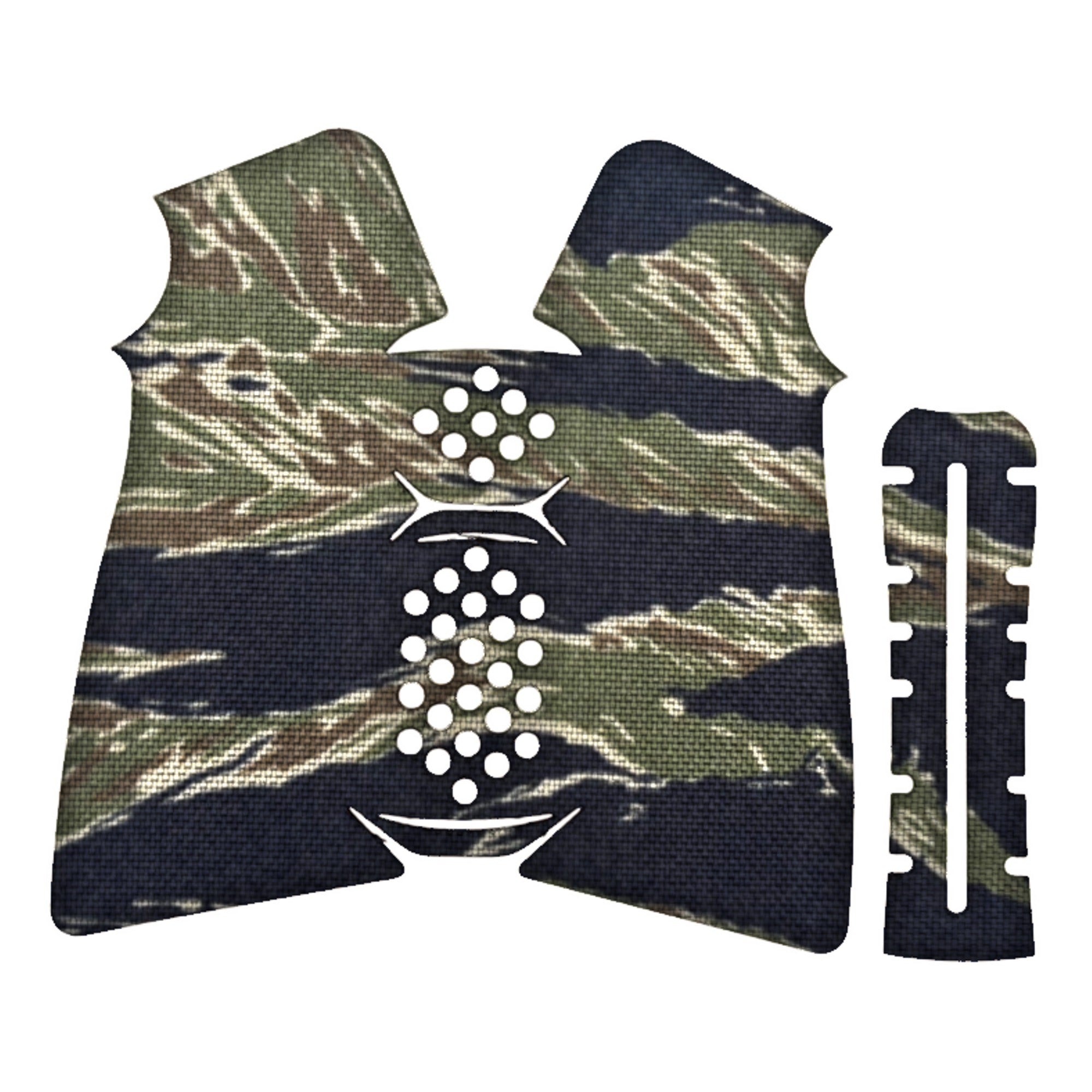 A2 Pistol grip wrap kit outline, Tiger Stripe (Green/Black)