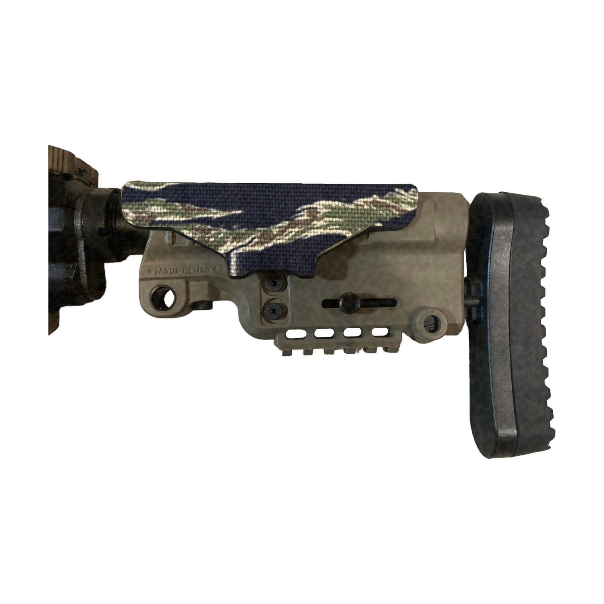 A*B Arms Urban Sniper Stock (USS/X/XDE) Cordura wrap, Tiger Stripe (Green/Black)