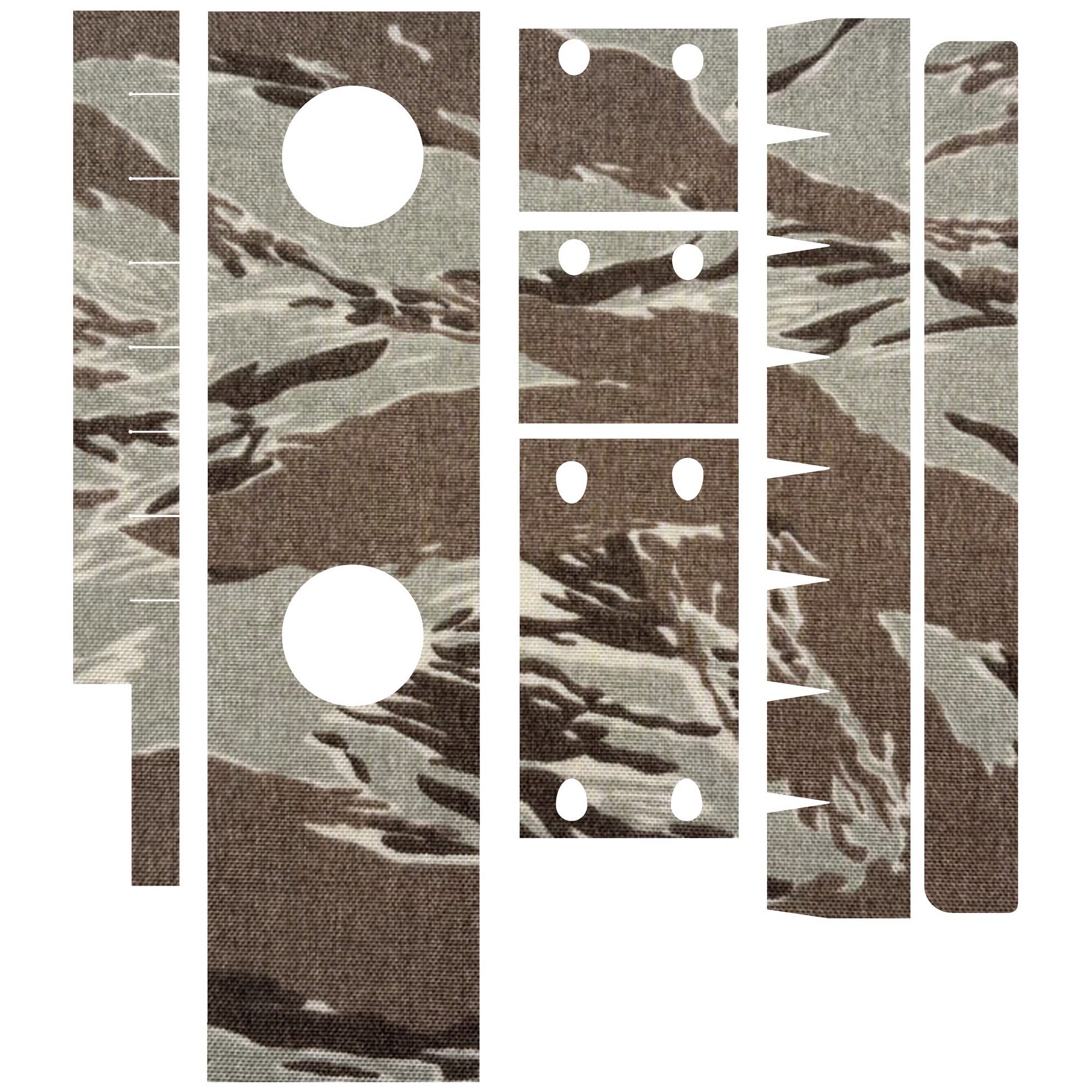 Aimpoint CompM2 optic wrap kit outline, Tiger Stripe (Desert)