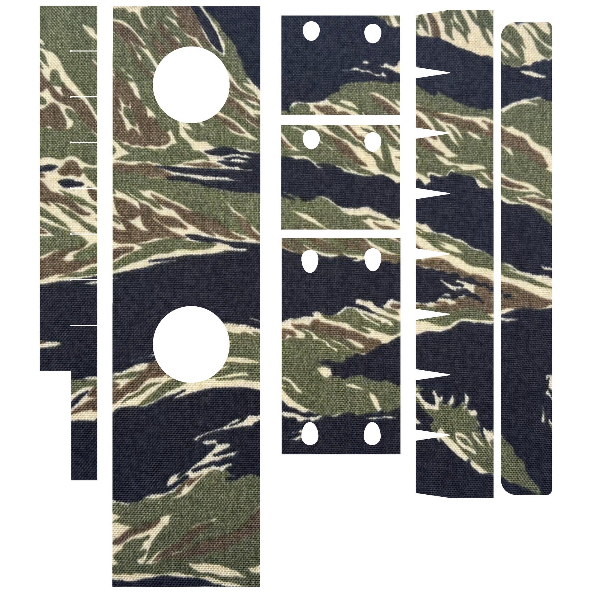 Aimpoint CompM2 optic wrap kit outline, Tiger Stripe (Green/Black)