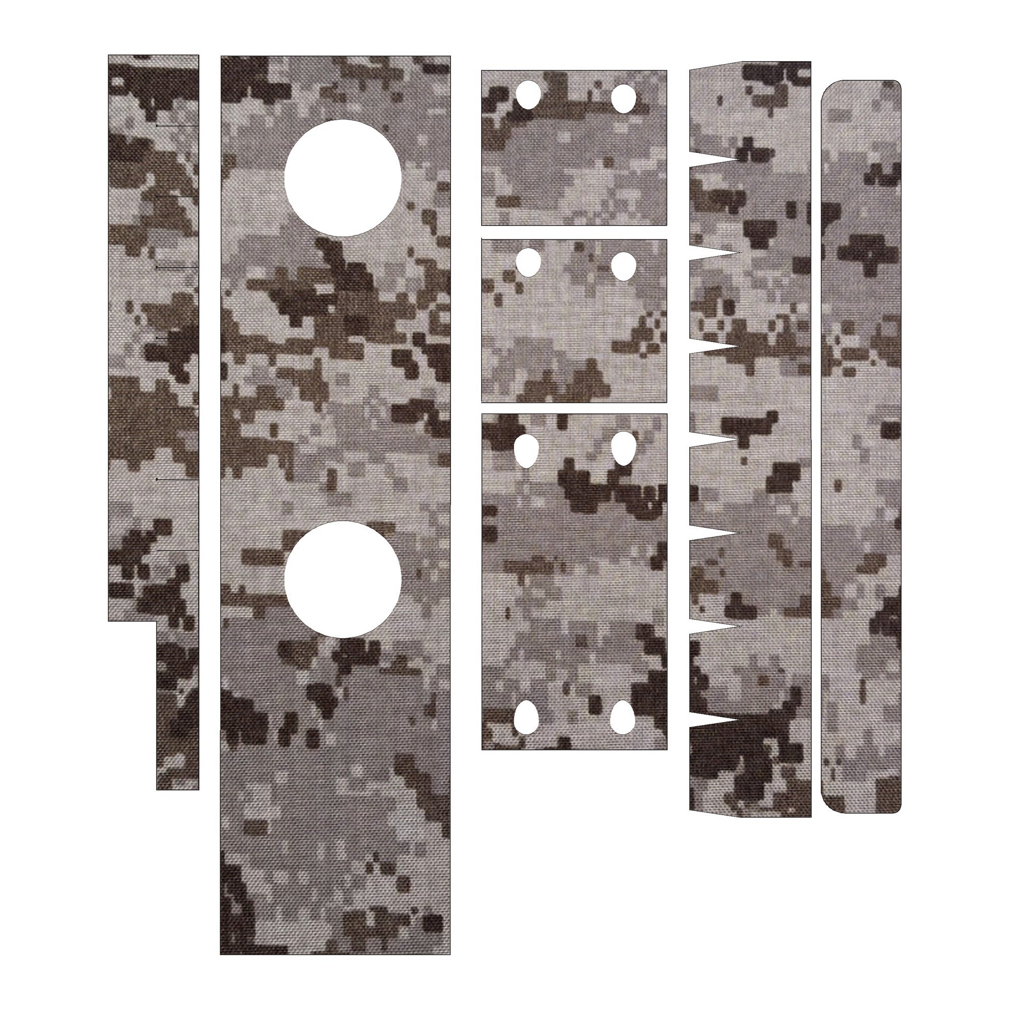 Aimpoint PRO optic wrap kit outline, ACU (Desert)