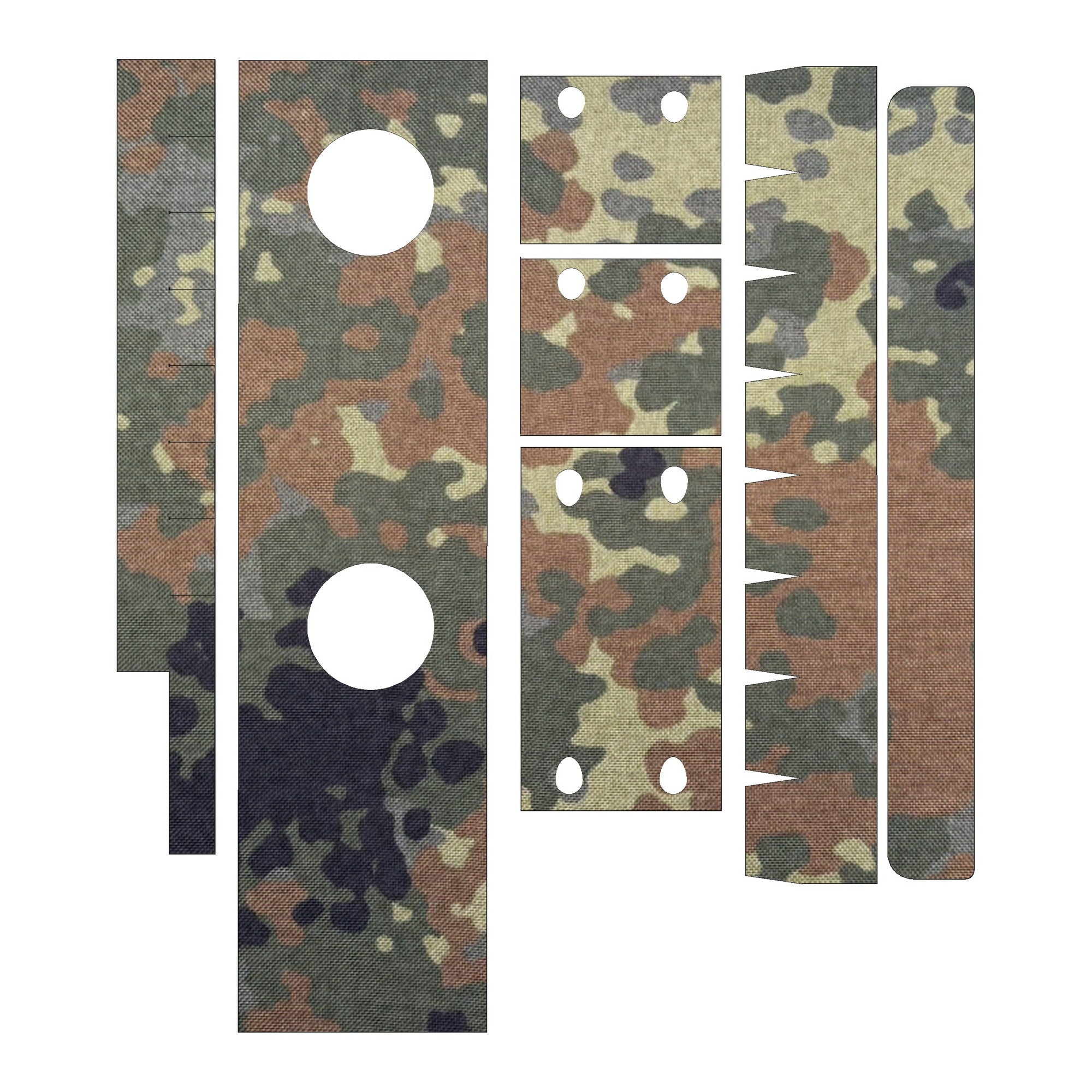 Aimpoint PRO optic wrap kit outline, Flecktarn