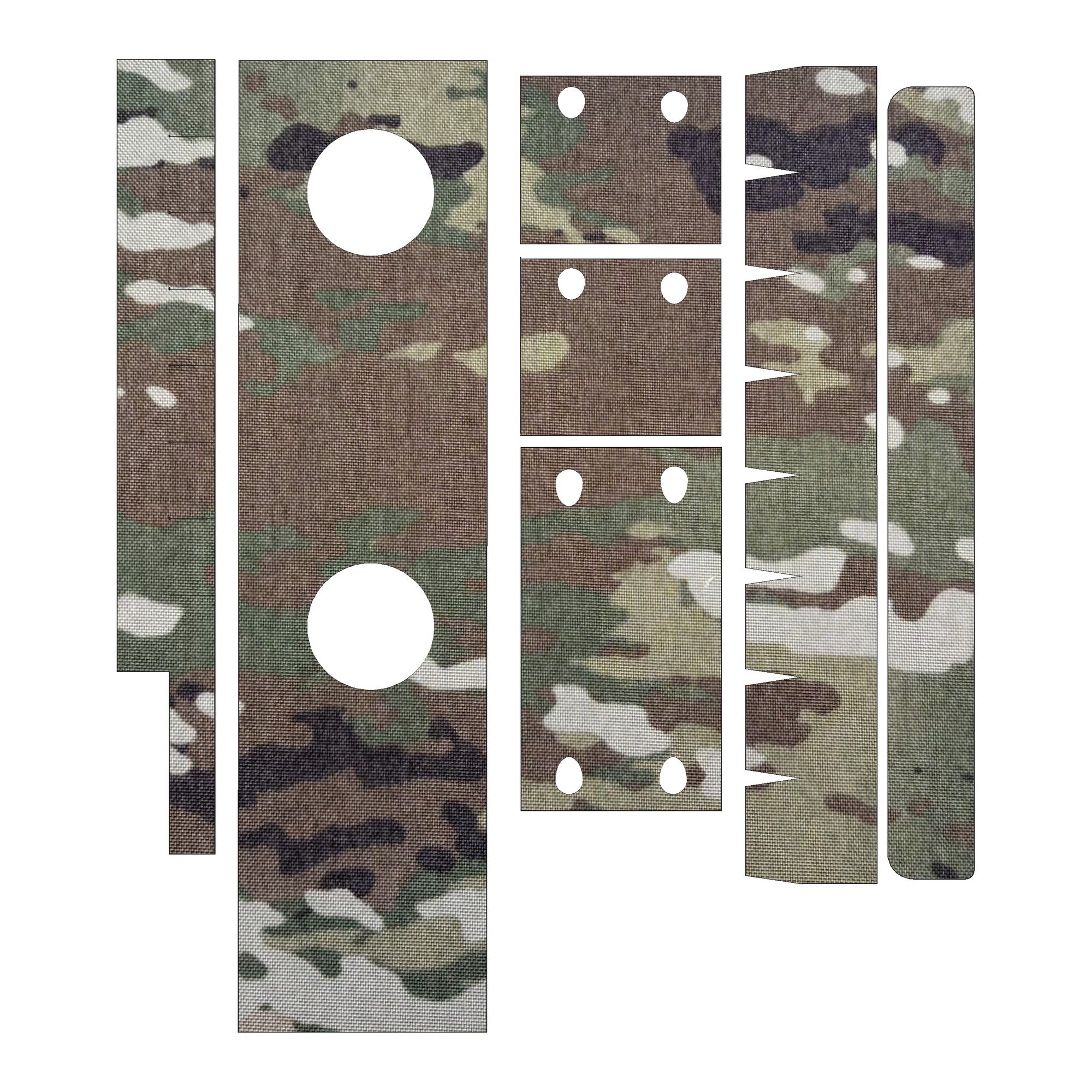Aimpoint PRO optic wrap kit outline, MultiCam