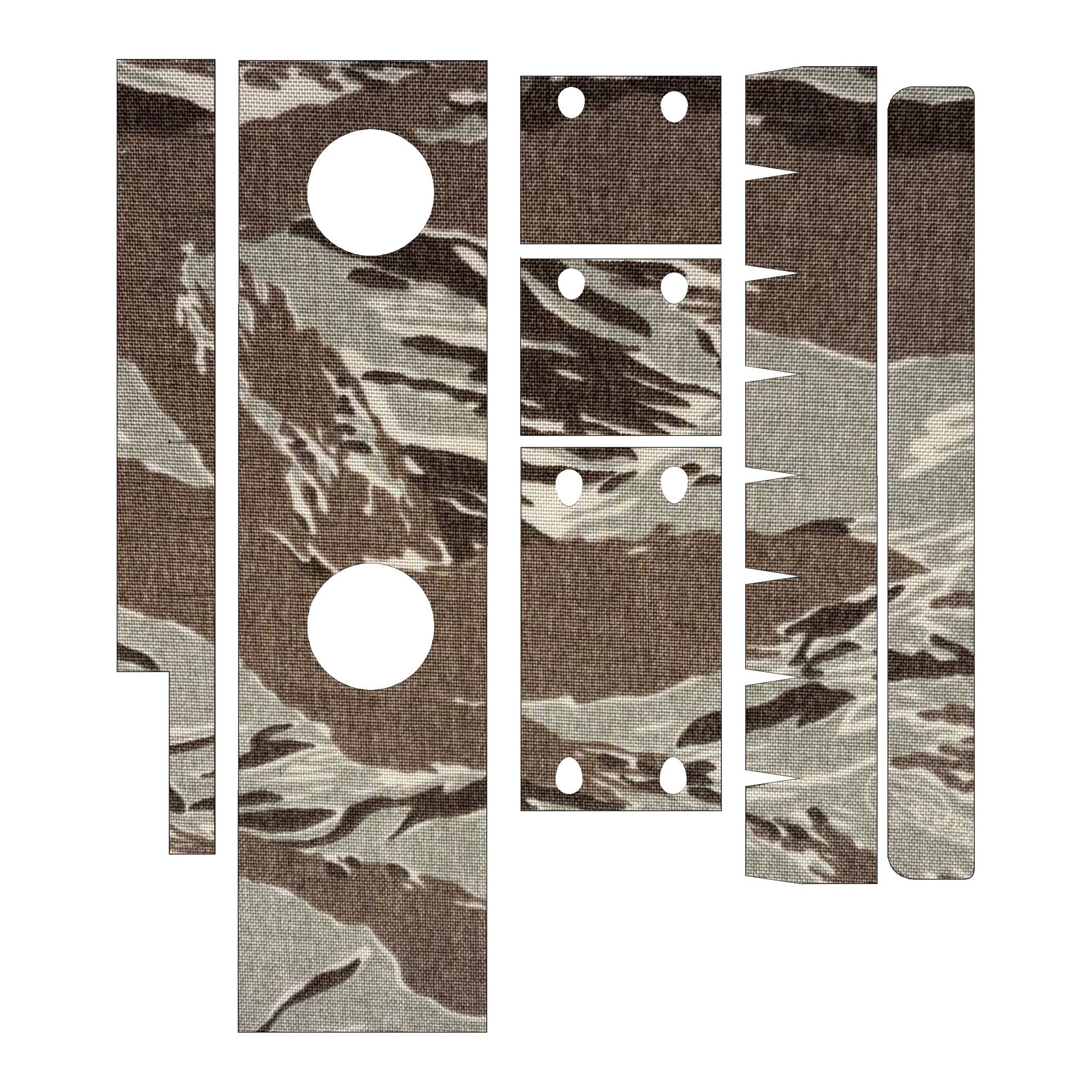 Aimpoint PRO optic wrap kit outline, Tiger Stripe (ABU)