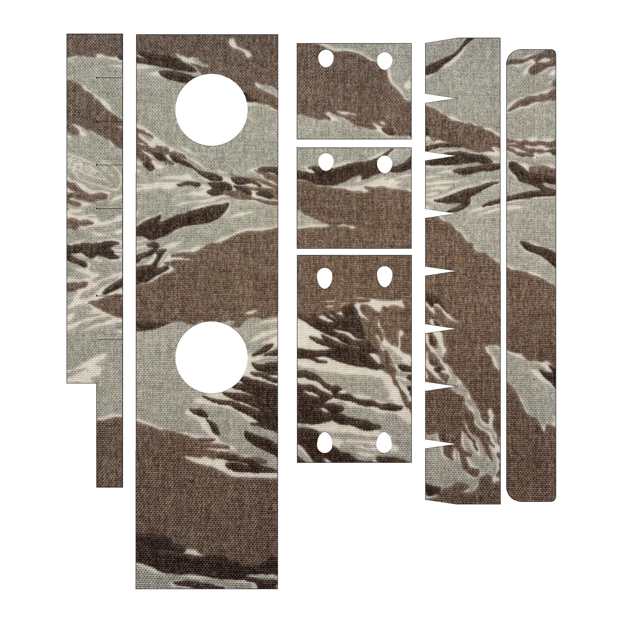 Aimpoint PRO optic wrap kit outline, Tiger Stripe (Desert)
