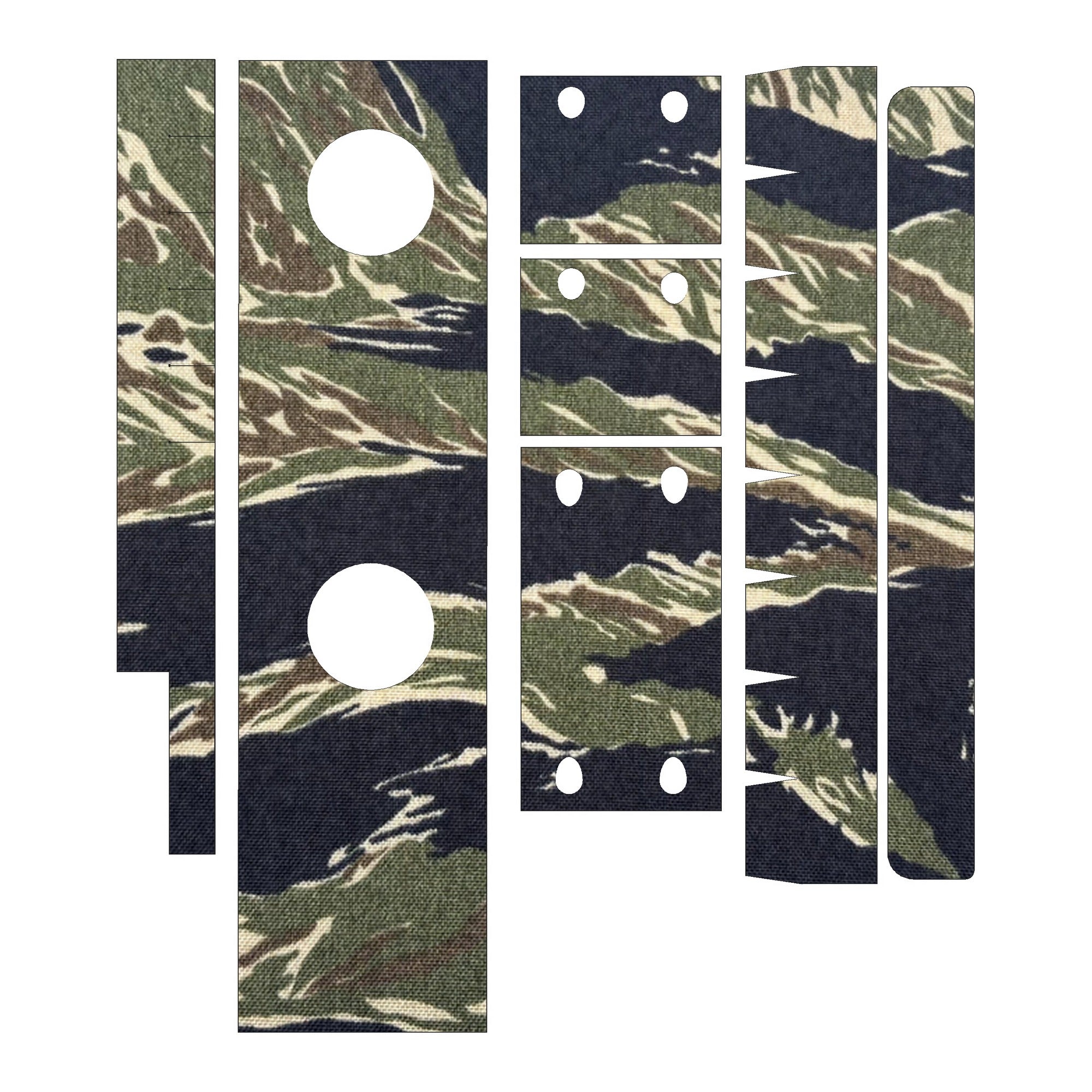 Aimpoint PRO optic wrap kit outline, Tiger Stripe (Green/Black)