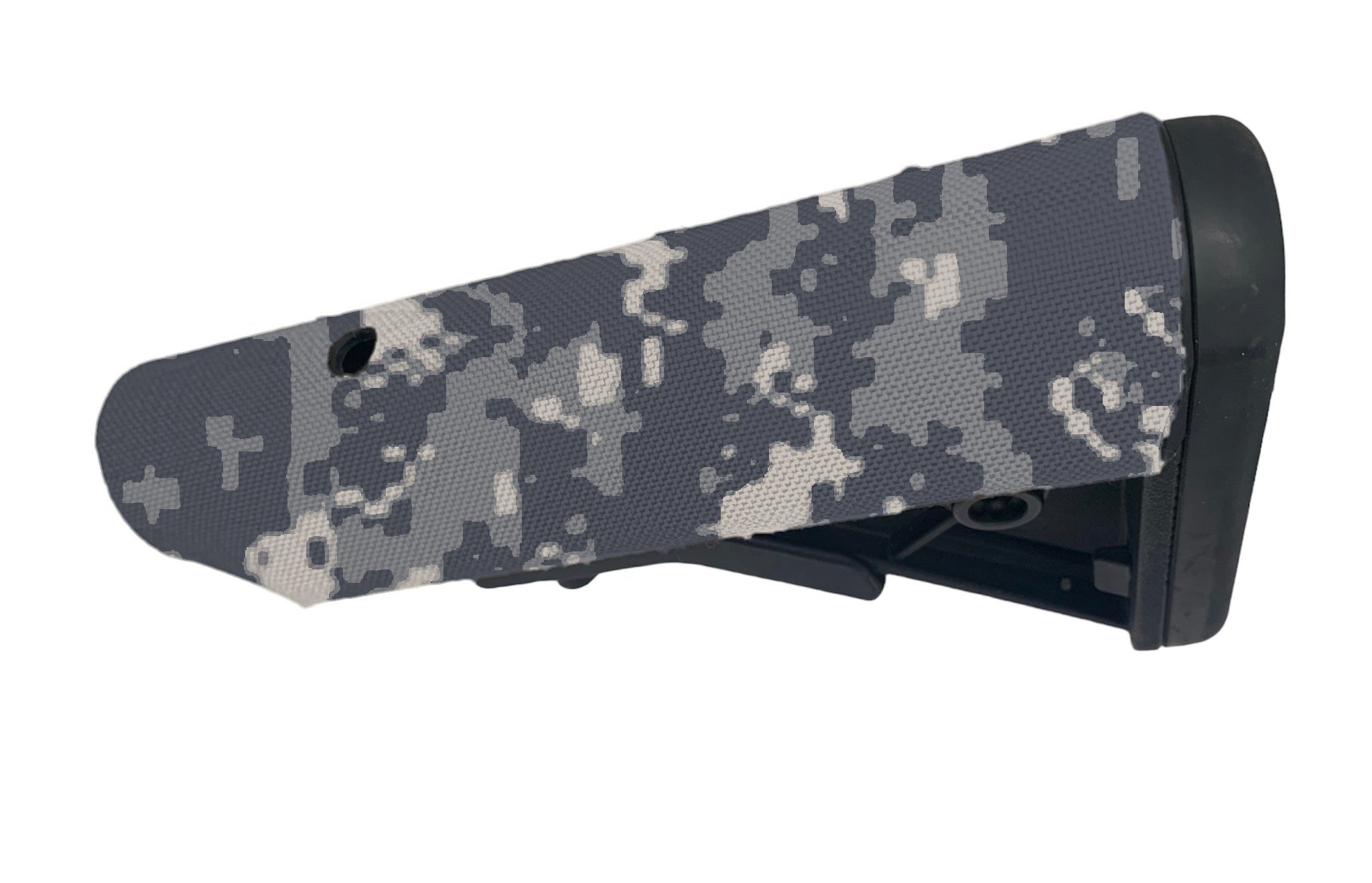 Cordura 1000D stock wrap on the B5 Systems Bravo Stock in ACU - Combat Textiles