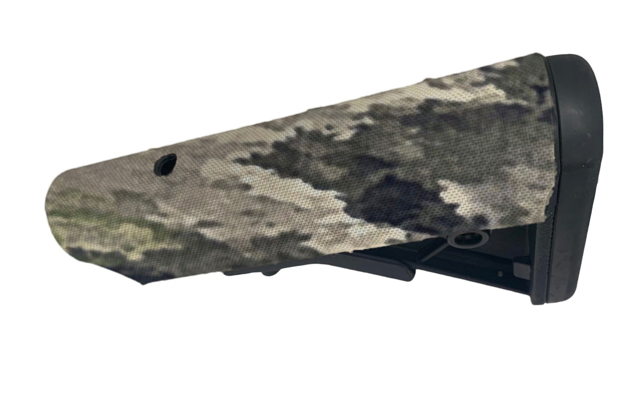 Cordura 1000D stock wrap on the B5 Systems Bravo Stock in A-TACS iX - Combat Textiles