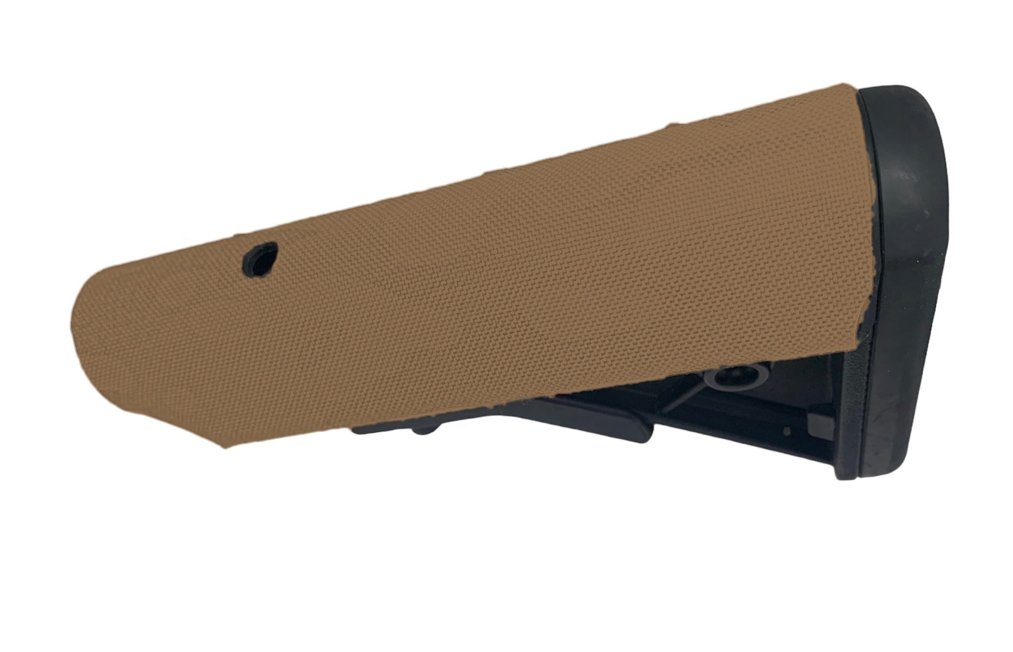Cordura 1000D stock wrap on the B5 Systems Bravo Stock in Coyote - Combat Textiles