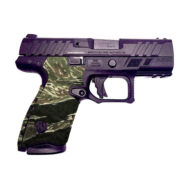 Beretta APX A1 Compact Cordura grip wrap, Tiger Stripe (Green/Black)