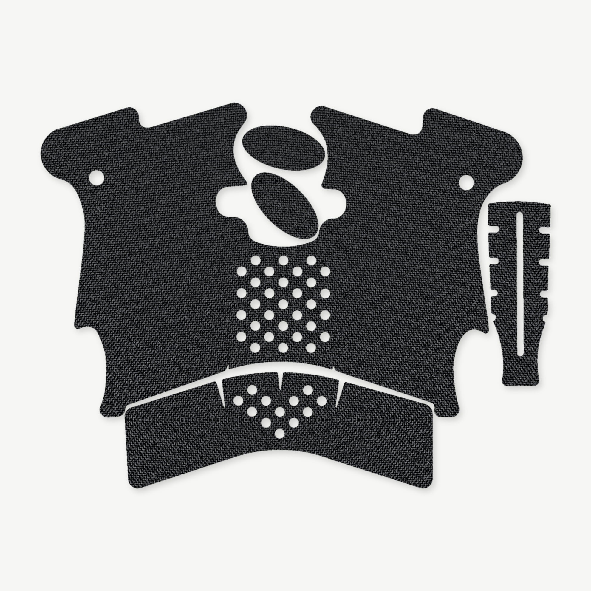 Grip Kit for Canik Mete MC9 - die-cut Cordura 1000D kit pieces in Black - Combat Textiles