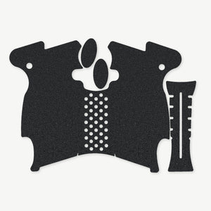 Grip Kit for Canik Mete MC9 Prime - die-cut Cordura 1000D kit pieces in Black - Combat Textiles