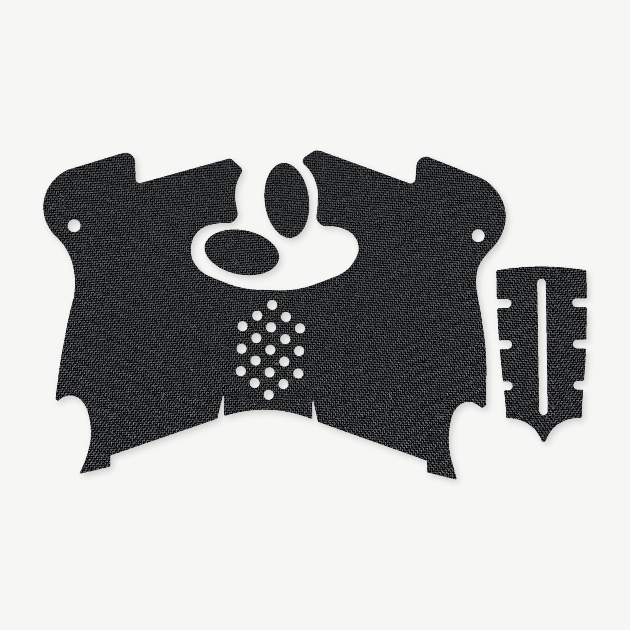 Grip Kit for Canik TP9 Elite SC - die-cut Cordura 1000D kit pieces in Black - Combat Textiles