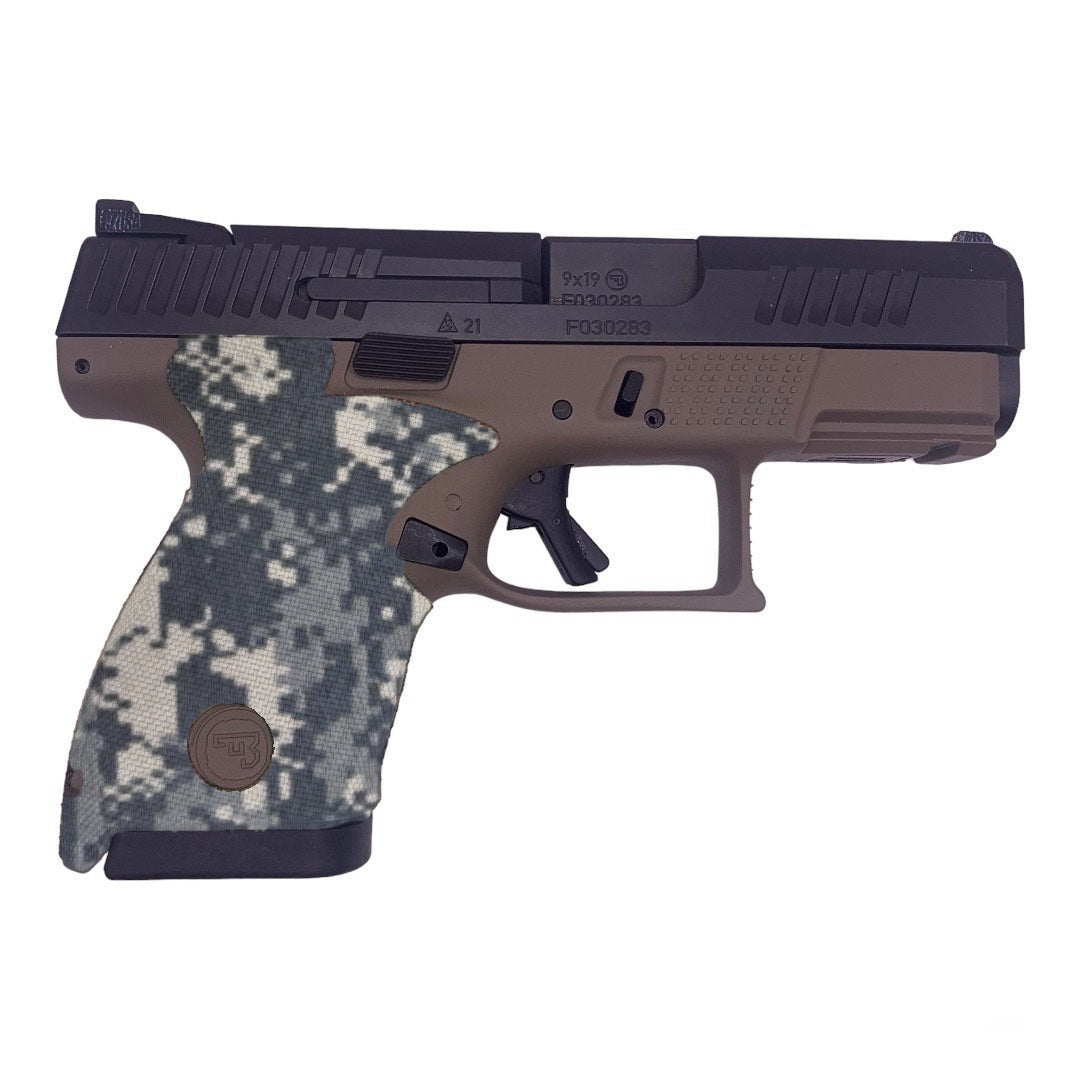 Cordura 1000D grip wrap on the CZ P-10 S in ACU - Combat Textiles