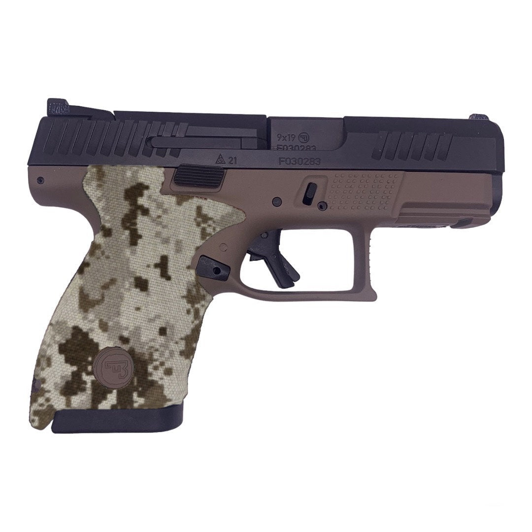 Cordura 1000D grip wrap on the CZ P-10 S in ACU (Desert) - Combat Textiles