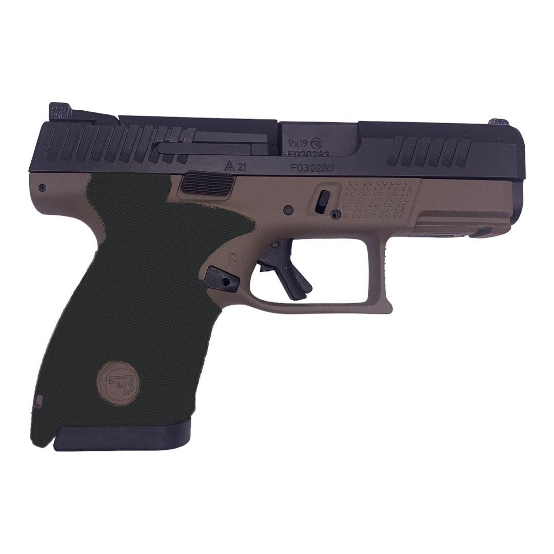 Cordura 1000D grip wrap on the CZ P-10 S in Black - Combat Textiles