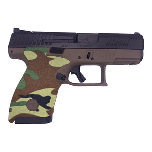 Cordura 1000D grip wrap on the CZ P-10 S in M81 Woodland - Combat Textiles